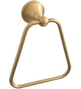Celbon T-shape Bath Towel Ring,Simple Design Towel Holder Hangers Wall Mount Antique brass Hand T...