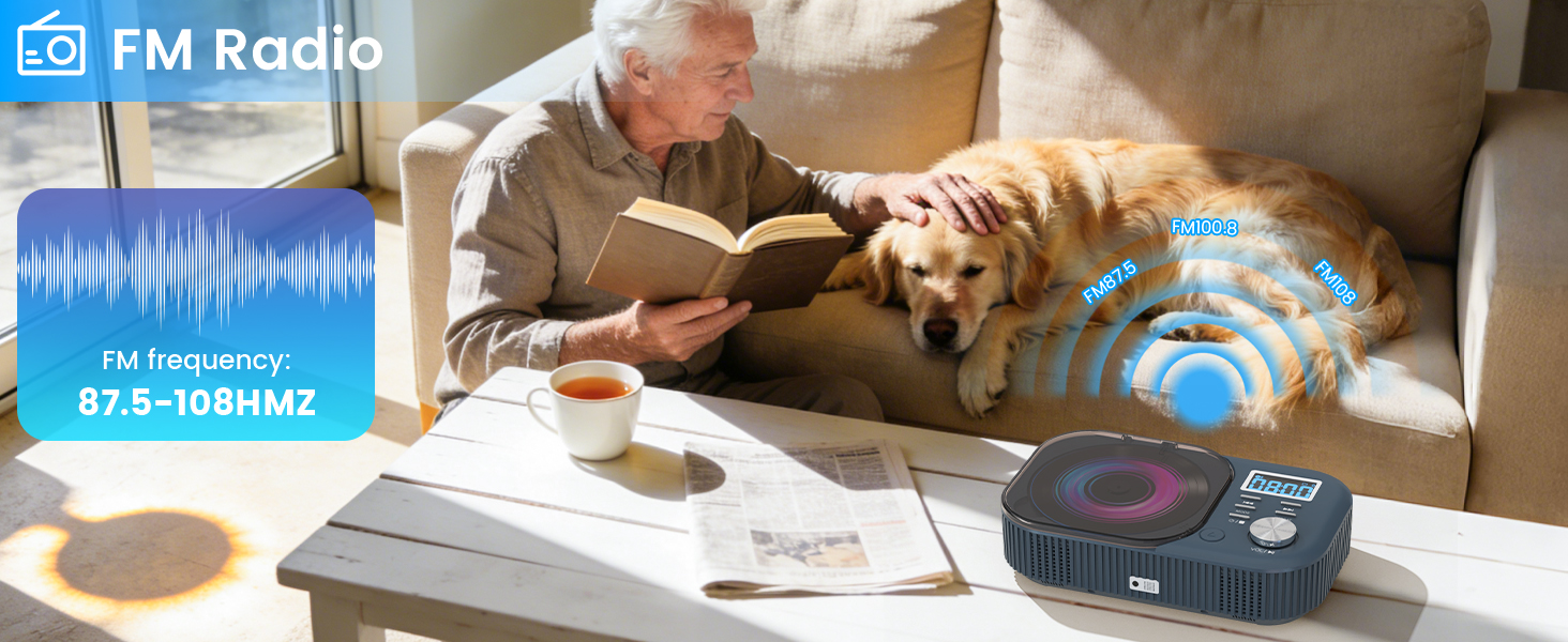 bluetooth cd player with FM radio