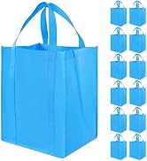 FF Uture 12 Pack Heavy Duty Reusable Grocery Bags - Large Shopping Totes Reinforced Handles, Hold...