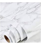 Marble Contact Paper White Extra Wide Peel and Stick for Kitchen Countertop | 35.4" x 118" Marble...