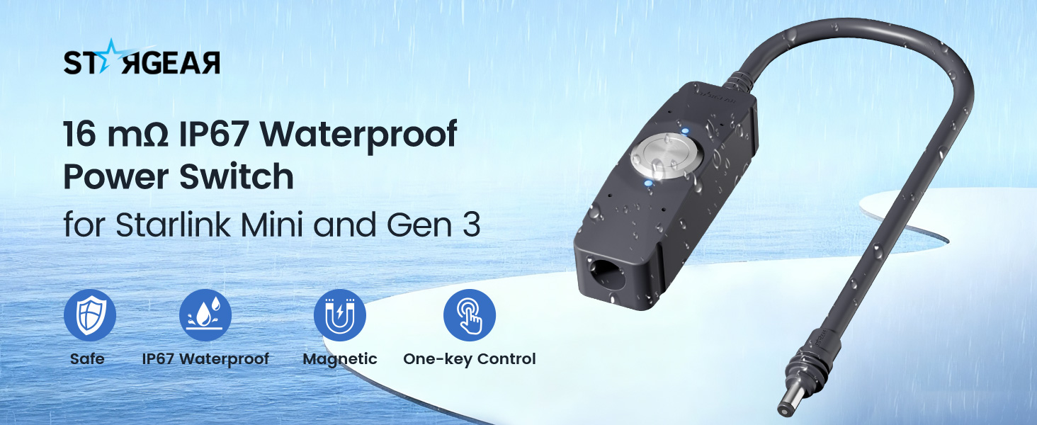 Waterproof Power Switch Compatible with Starlink Mini/Gen 3