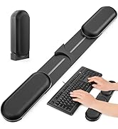 DeskLogics Adjustable Keyboard Wrist Rest, Extendable 16.57" to 25.17" Length & -30° to 30° Angle...