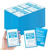 FAOEHN Makeup Remover Wipes Individually Wrapped Pack of 100,Avocado Scent 7x7.9 inch Blue Travel...