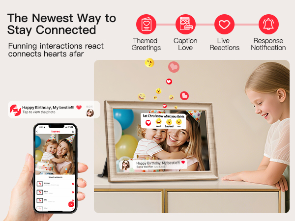frameo digital frame wifi picture photo video share moment from phone