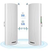 Point to Point Wireless Bridge Router,VSVABEFV 3KM Outdoor Long Range WiFi Bridge 5.8G 300Mbps Wi...