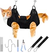 PatiencET Cat Grooming Hammock Pet Hammock Cat Nail Clipper Hammock for Nail Trimming Dog Sling f...