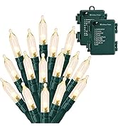 MASHANG Battery Operated Christmas Lights, 2 Pack 50 LED Mini String Lights, Waterproof Xmas Tree...