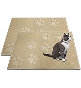 Andalus Medium Cat Litter Mat, Pack of 2 - Waterproof, Non-Slip & Easy to Clean Cat Litter Box Ma...