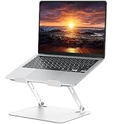 Ergopollo Laptop Stand for Desk with Stable Heavy Base, Adjustable Height, Ergonomic Heavy Metal ...