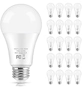 LED Light Bulbs, 100 Watt Equivalent A19 LED Bulbs, 13W 5000K Daylight White 1500 Lumens Non-Dimm...