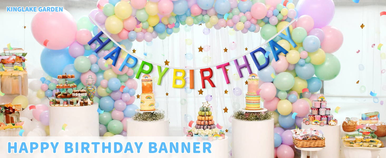 Pre-Strung Happy Birthday Banner