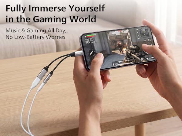 Music&Gaming All day,No low-battery worries