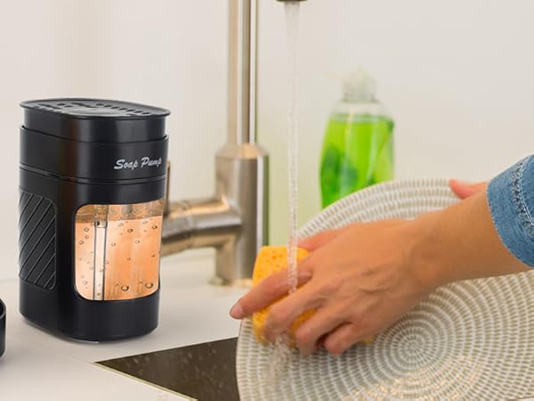 kitchen soap dispenser with sponge holder