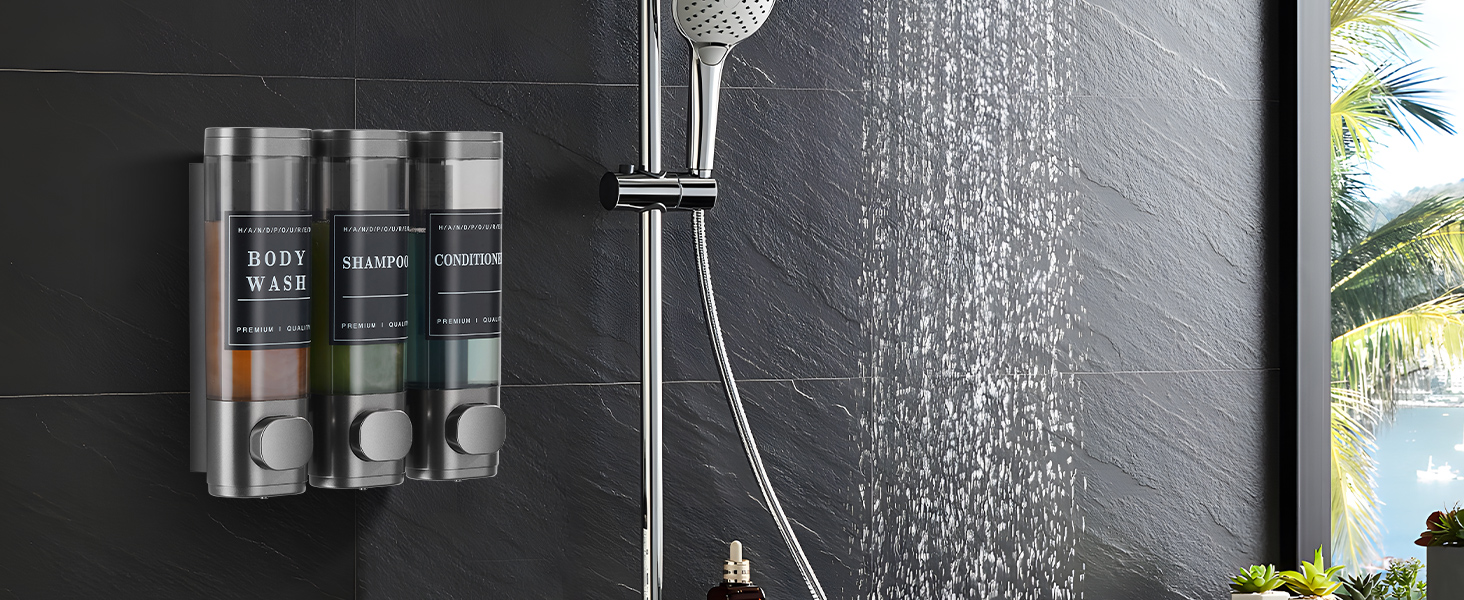 shampoo dispenser for shower wall
