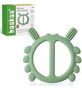Haakaa Silicone Crab Baby Teether,Teething Toys,360° Baby Toothbrush Head for Infant Self-Brushin...