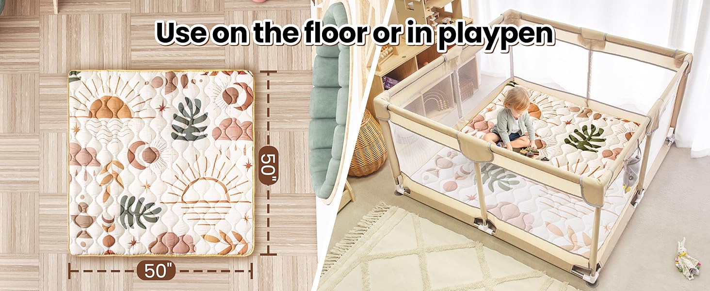 baby play pen with mat