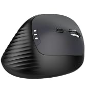 Ergonomic Vertical Wireless Mouse, 8,000 DPI Rechargeable Mouse with Triple-Mode Connection(2.4G+...
