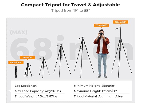 K&F Concept Camera Smartphone Tripod