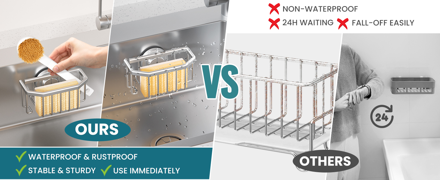 sponge caddy for kitchen sink