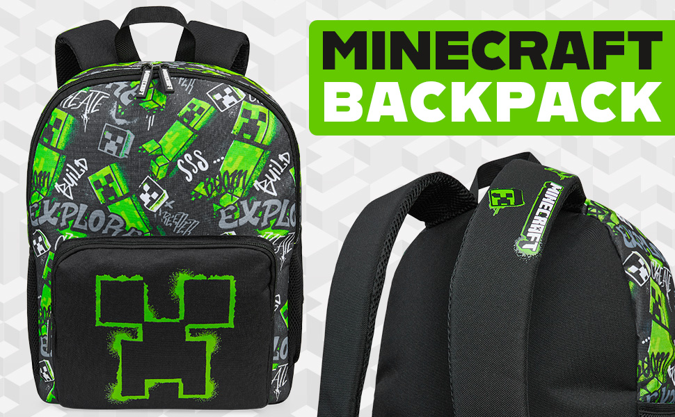 Minecraft Backpacks for Kids Creeper Boy