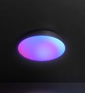 black trim ceiling light multicolor