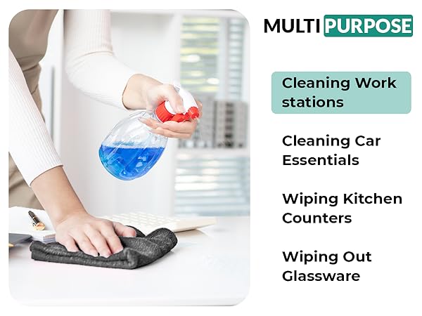 ZUPERIA cleaning cloths, 100% Cotton terry cleaning towels, highly absorbent, home and office use