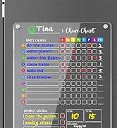 PigPotParty Magnetic Acrylic Chore Chart for Kids Multiple Kids, 12"x 16" Responsibility Chore Ch...