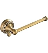 Flybath Toilet Paper Holder Antique Brass Vintage Bathroom Tissue Roll Holder Stand with Exquisit...