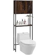 Donext 2-Tier Over The Toilet Storage Shelf, Freestanding Bathroom Shelf for Small Space, with Do...