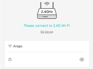 please add device to connect to 2.4G WiFi