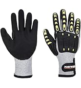 Portwest A729 Anti Impact Cut Resistant Therm Glove Gray/Black, Large
