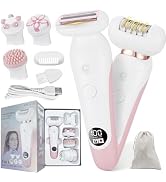 UPTARD 5 in 1 Electric Shaver for Women,Epilators Hair Removal for Women's Body, Electric Razor f...
