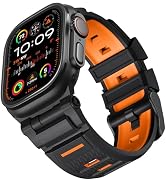 Lerobo Rugged TPU Band Compatible with Apple Watch Bands for Men | Durable Sport Strap for iwatch...