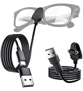 PnTnFly Charging Adapter Cable Compatible with Ray-Ban Oakley Meta AI Smart Glasses(Gen 1&2),Port...