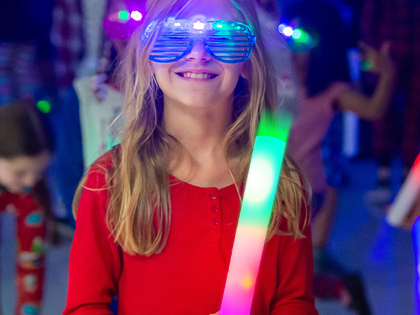 Foam Glow Sticks Bulk Glow in The Dark Party Supplies Giant Fun LED Foam Light Up Sticks