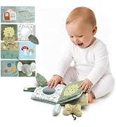 haakaa Soft Baby Books with Mirror, Sensory Crinkle Books for Babies 0m+ | Interactive Mirror, Cr...