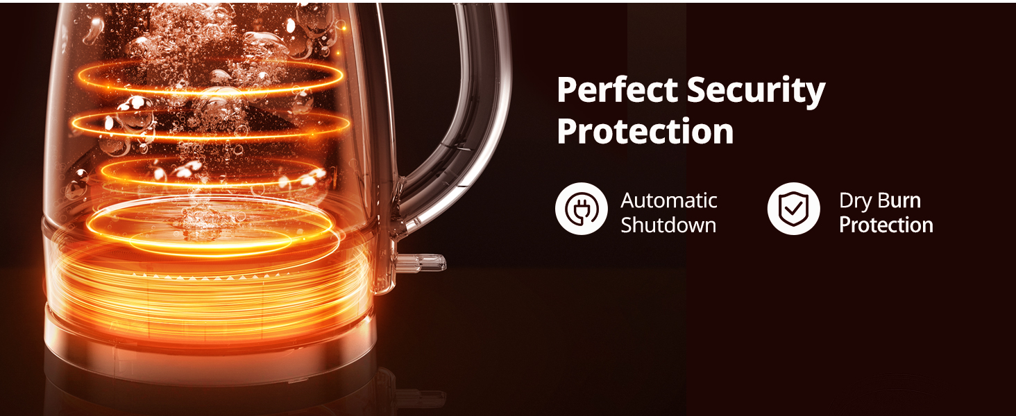 electric kettle with security protection
