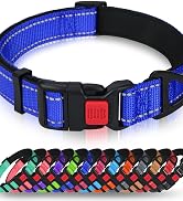 Taglory Reflective Dog Collar with Safety Locking Buckle, Adjustable Nylon Pet Collars for Large ...