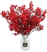 Hananona 10 Pcs Babys Breath Artificial Flowers Real Touch Fake Red Flowers Silk Plants for Chris...