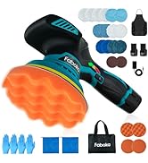 FABOKA 6 Inch Cordless Car Buffer Polisher, 12V Dual-Action Random Orbital Polisher, Portable Pol...