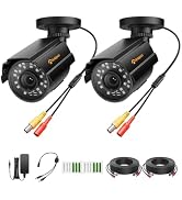 Anlapus 2-Pack 1080P Security Cameras for 2MP, 5MP, 4K DVR Home Surveillance System, IP66 Weather...