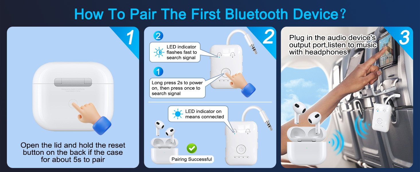 airfly pro bluetooth transmitter airplane