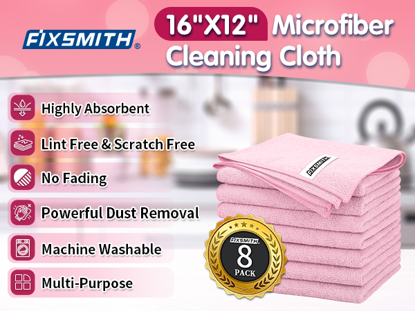 pink cleaning cloth