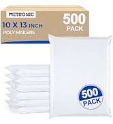 Metronic Poly Mailers 10x13 Inch 500 Pack Shipping Bags for Clothes Bulk,Self Adhesive Shipping E...
