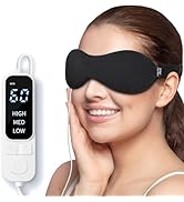 YFONG Heated Eye Mask for Dry Eyes, Sinus, Migraine, Stye, USB Wired Eye Care Mask with Heat - 3 ...