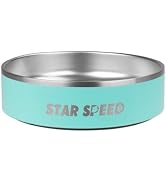 StarSpeed 24oz Stainless Steel Dog Bowls with Rubber Bottom Non-Slip Double Wall Metal Outdoor Do...