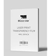 Mizarstar Transparency Film for Laser Jet Printer and Copier, Overhead Projectors Film, Letter Si...