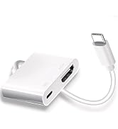 Kinhaly USB C to HDMI for TV, 4K@60Hz Type C to HDMI Adapter with Charging Port, iPhone to Hdmi t...