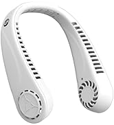 BIRDDIE Portable Bladeless Hanging Neck Fans with Screen Display and 5 Speeds Levels, USB Recharg...