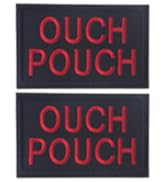 2-Pack Ouch Pouch Patch Medic Funny Morale Patches with Hook and Loop Embroidery Emblem Applique
